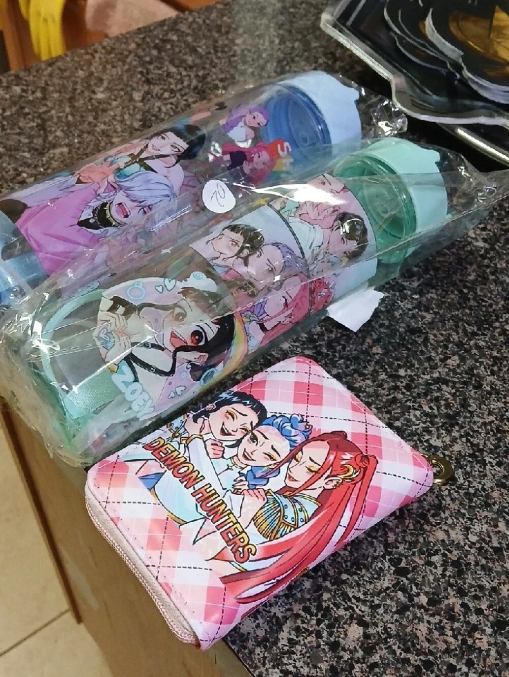 #kpop Demon Hunter Pretty Clear Water Bottle